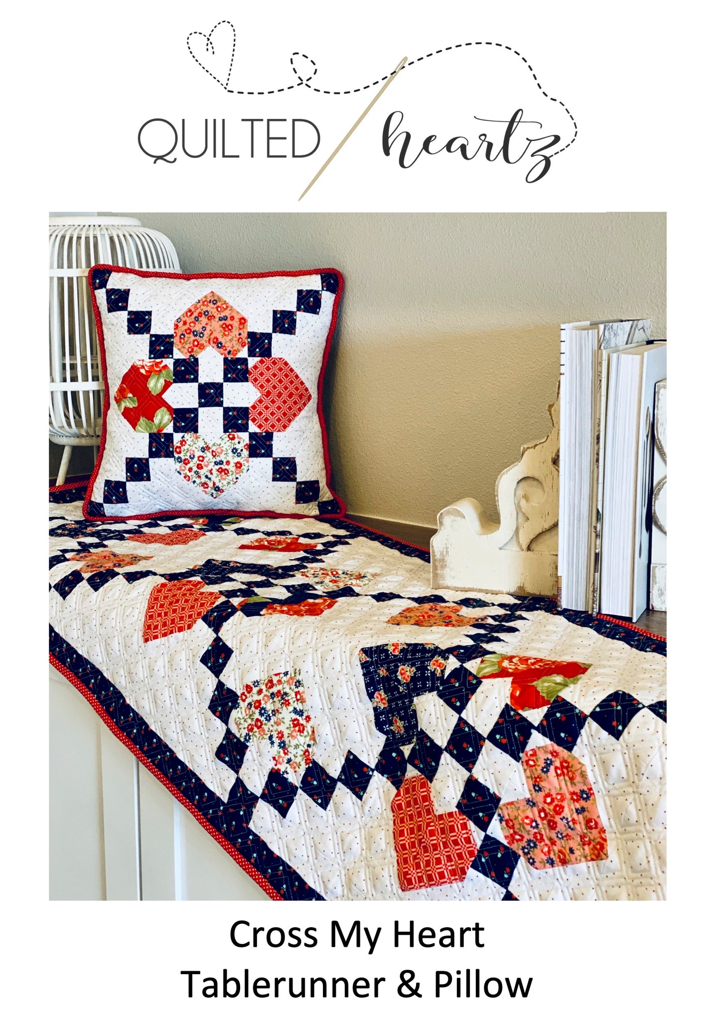 Cross My Heart Table Runner & Pillow Pattern