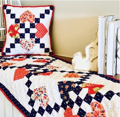 Cross My Heart Table Runner & Pillow Kit