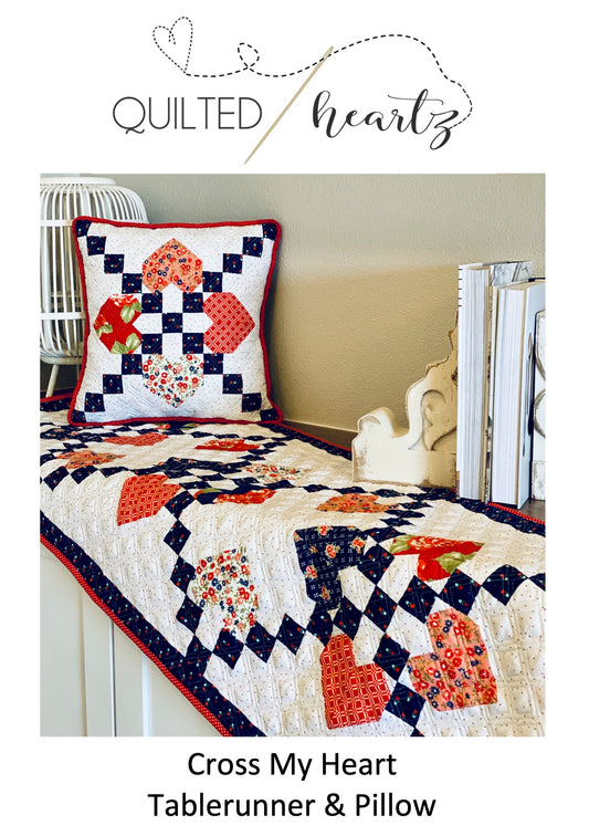 Cross My Heart Table Runner & Pillow Pattern