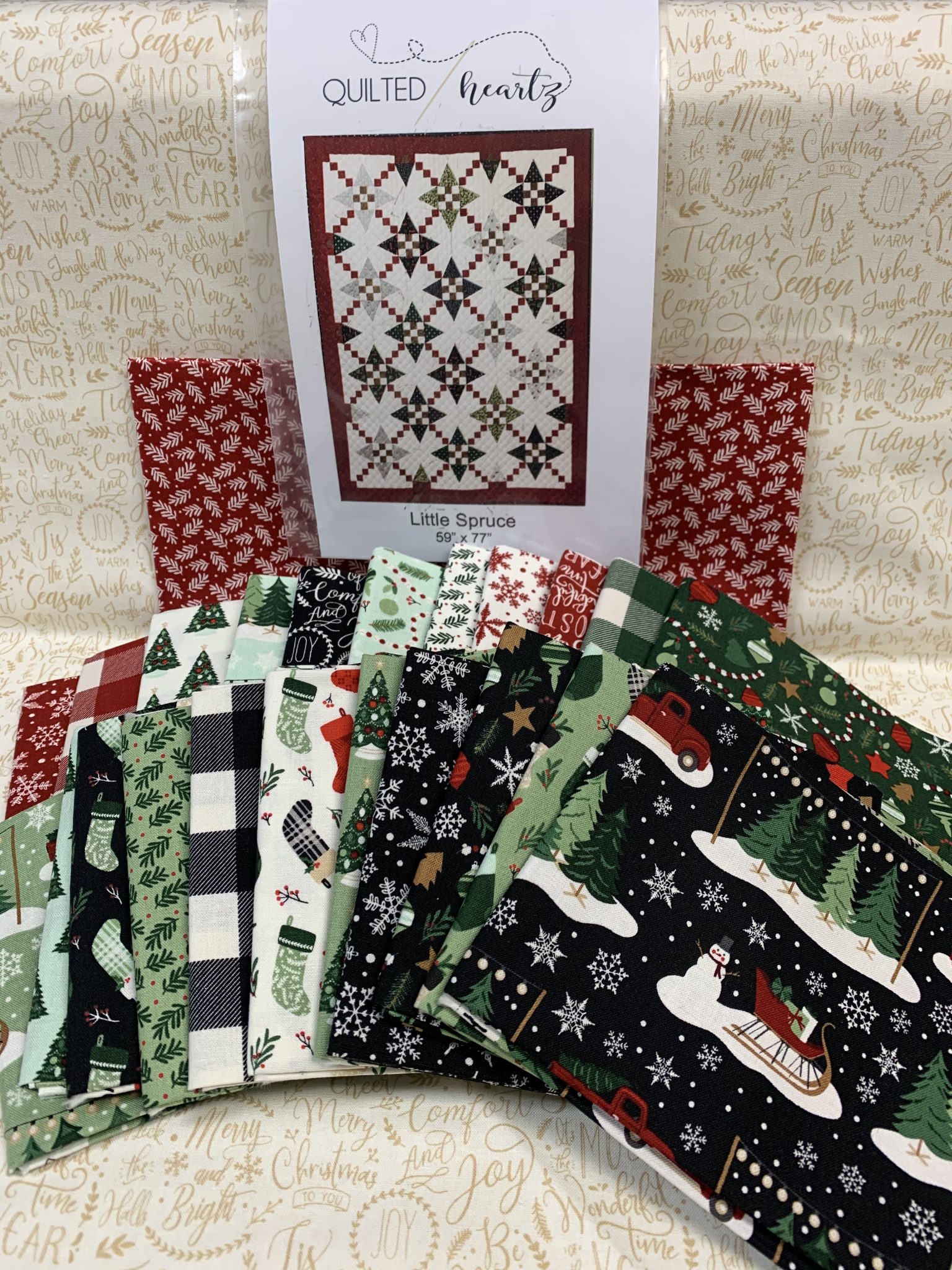 Little Spruce Quilt KIt Quilted Heartz